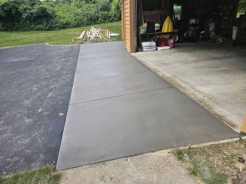 Concrete garage apron replacement